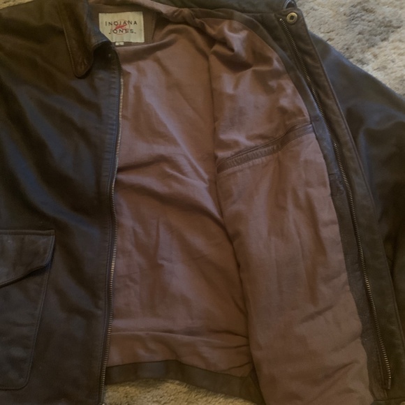 Sold : Indiana Jones Leather Jacket Authentic Large Bomber - Picture 9 of 13